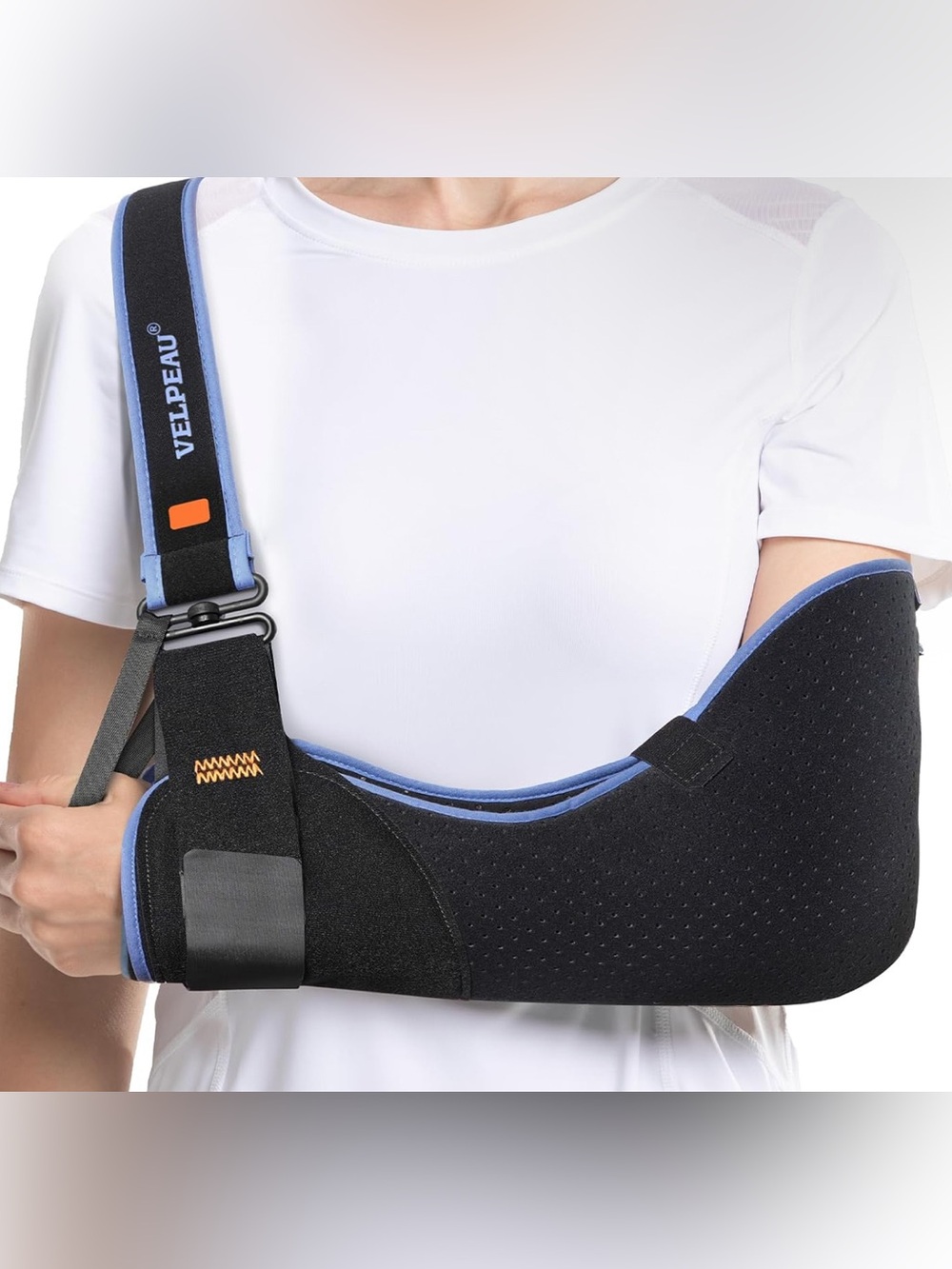 NWOT Black Arm Sling with Blue Trim for Men
